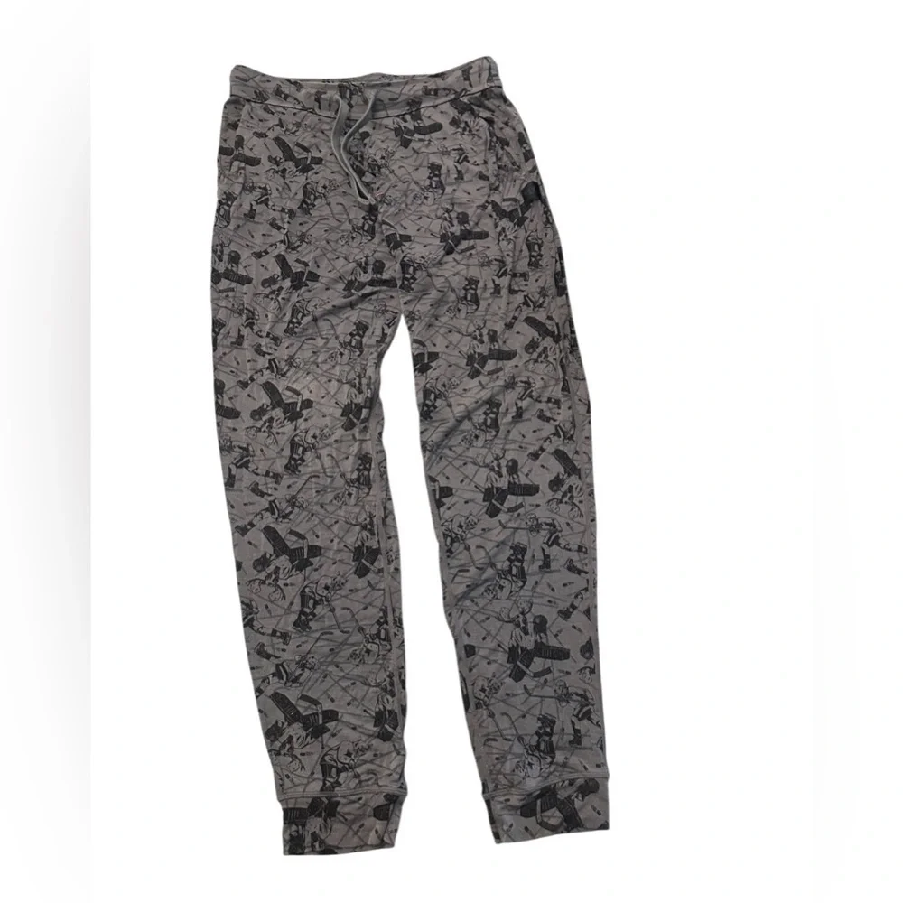 Saxx Snooze Pants Bear Moose Hockey Lounge Sweats Mens Small